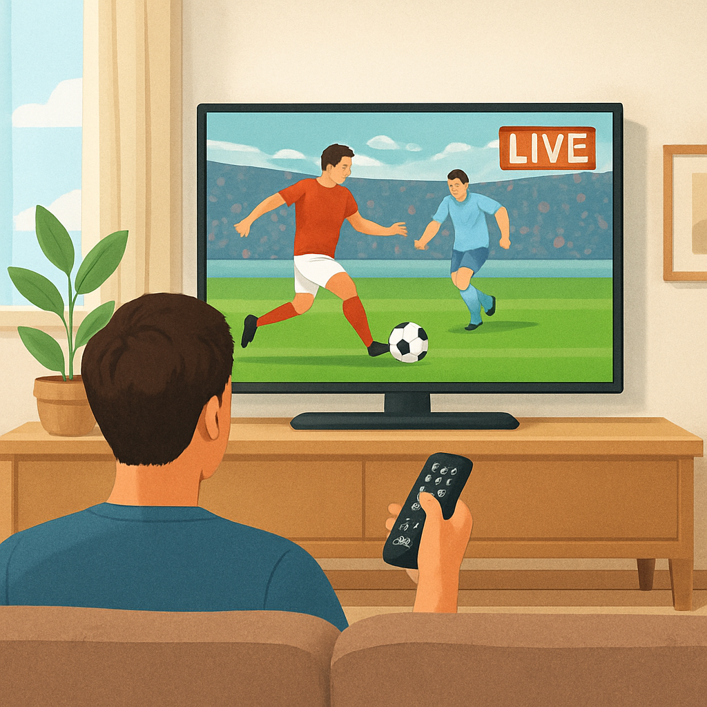축구 경기 라이브 중계 보는 방법 이미지
