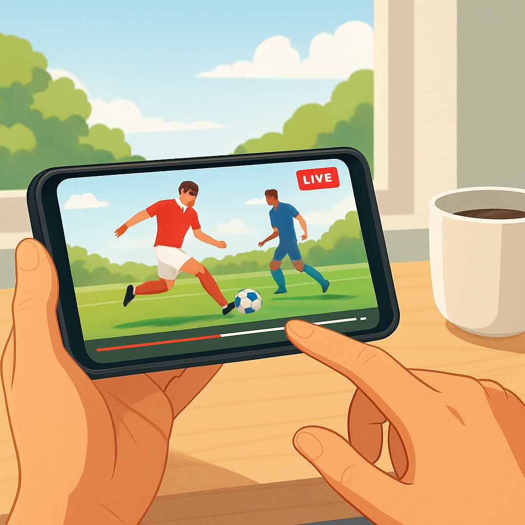 무료 스포츠 중계 모바일 시청 방법 이미지