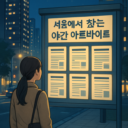 서울에서 찾는 야간 아르바이트 구인 공고 모음 이미지